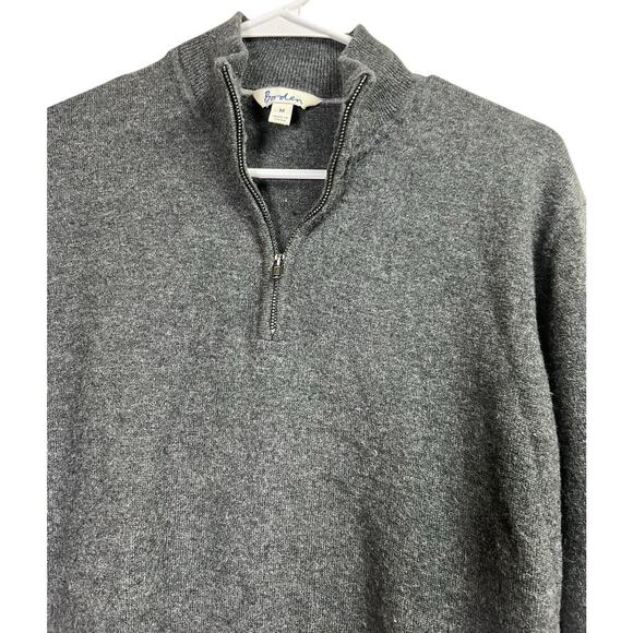 Boden Women's Pullover Quarter Zip Wool Blend Gray Sweater Medium - Picture 5 of 11